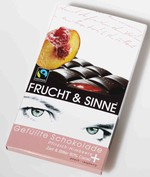 Pfirsich-Himbeere 60% Cacao Zartbitterschokolade 