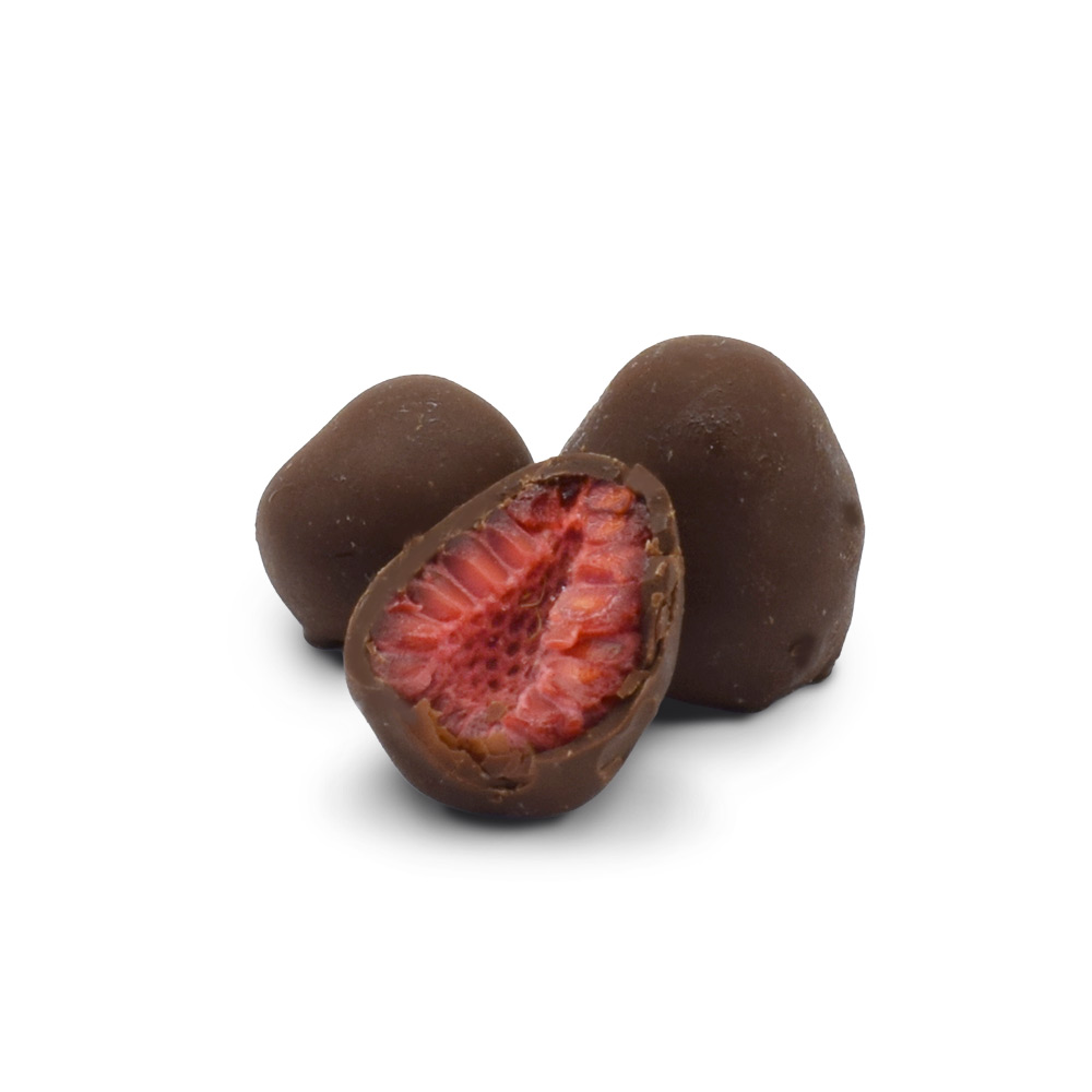 Schoko-Eis-Himbeeren Zartbitter