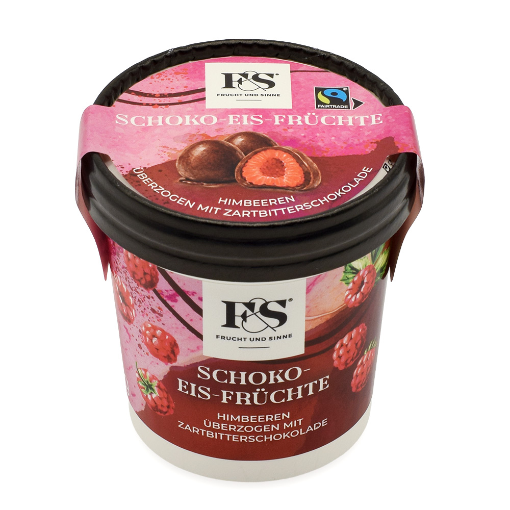 Schoko-Eis-Himbeeren Zartbitter