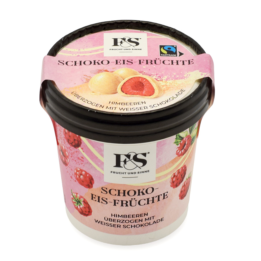 Schoko-Eis-Himbeeren Weiße Schokolade